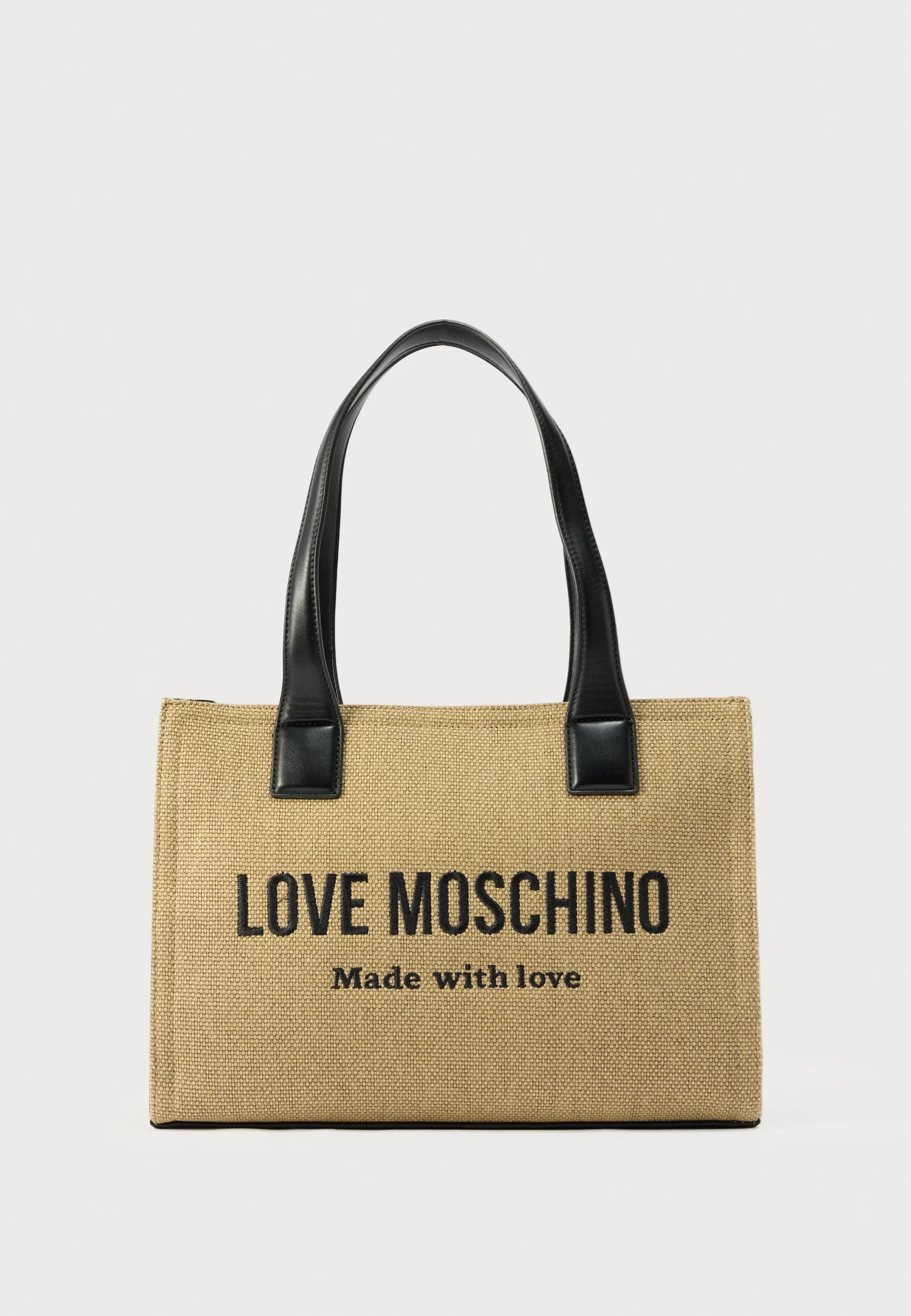LOVE MOSCHINO GOLD CANVAS BAG