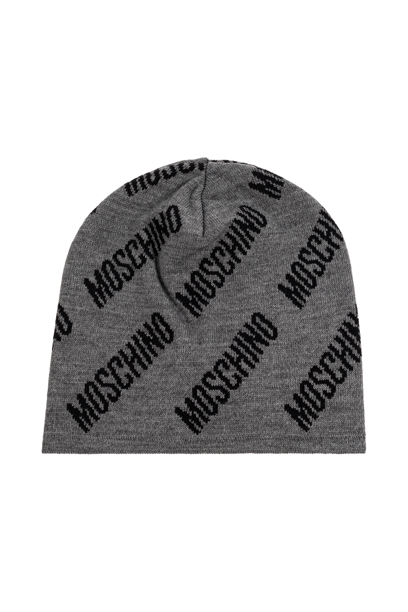 BERRETTO GRIGIO MONOGRAM MOSCHINO