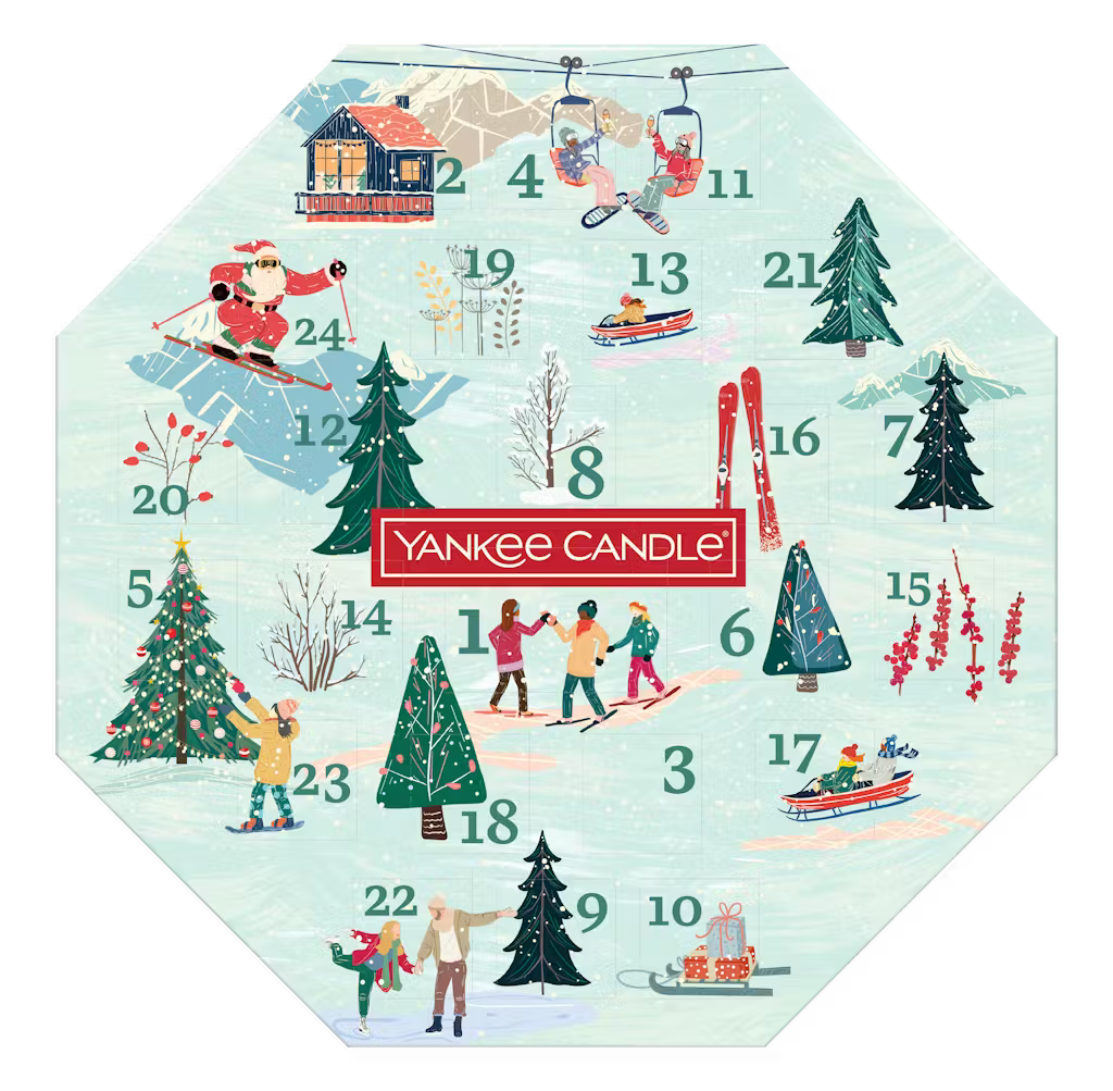 Calendario dell'Avvento ghirlanda 24 Giorni di Fragranze YANKEE CANDLE