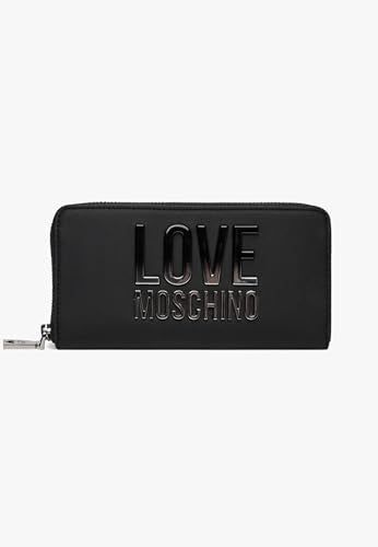 Love Moschino PORTAFOGLIO PU GRS NERO+GALV.NIKEL Nero
