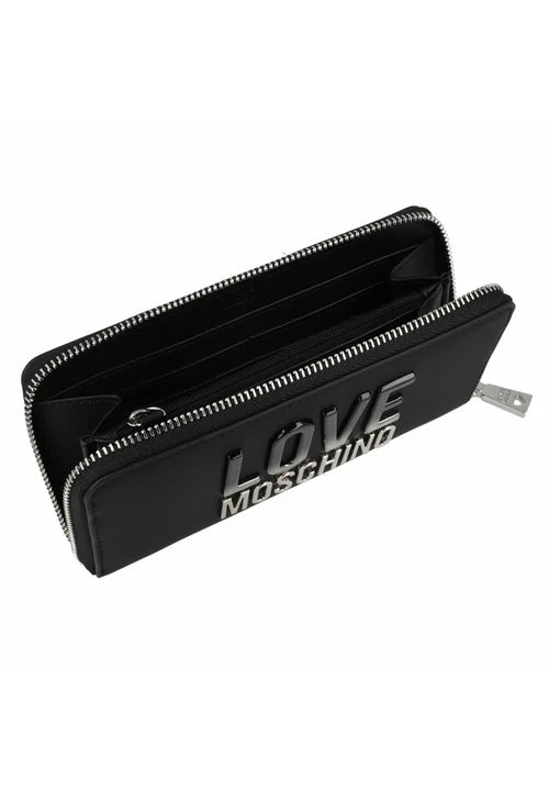 LOVE MOSCHINO PORTAFOGLIO NERO LOGO SFUMATO