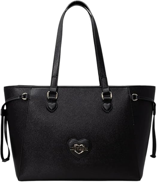 LOVE MOSCHINO BORSA SAFFIANO GRS PU NERO A SPALLA