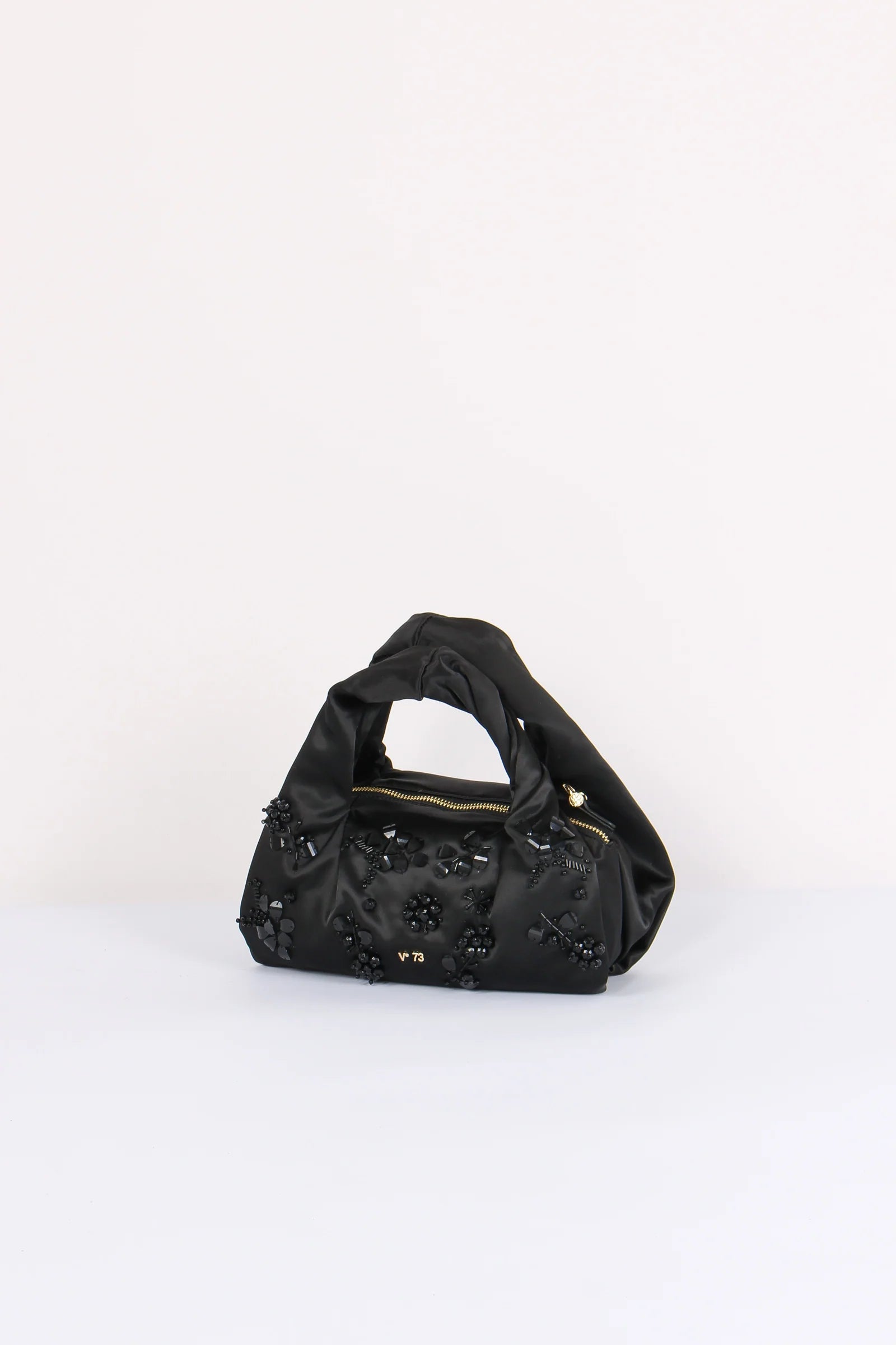 V73 BORSA A MANO RASO NERO