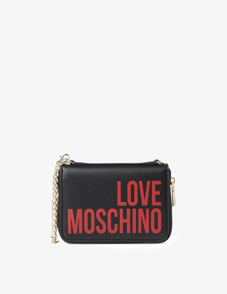 LOVE MOSCHINO PORTAFOGLIO CON CATENA NERO