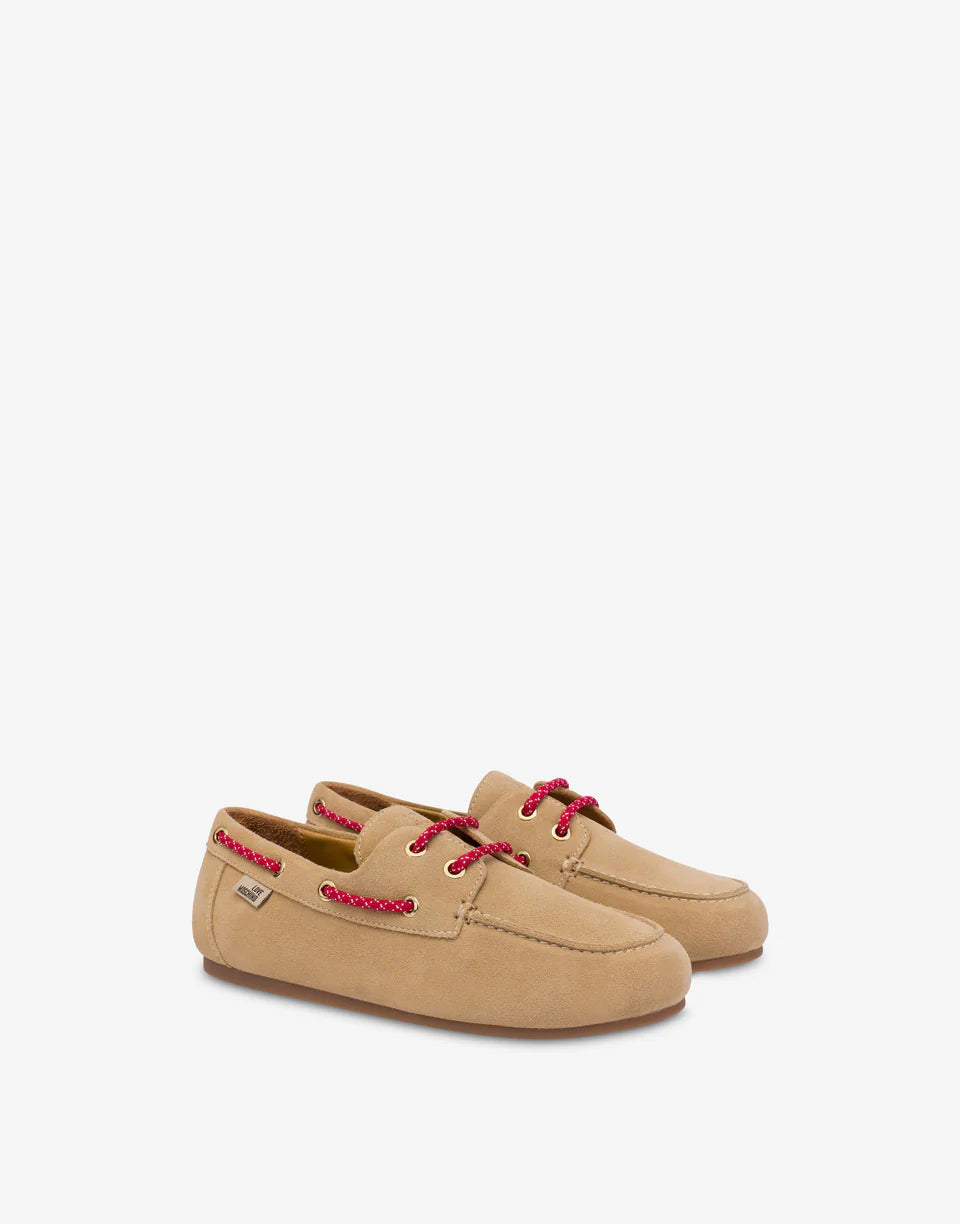 MOCASSINI IN SUEDE LOVE MOSCHINO