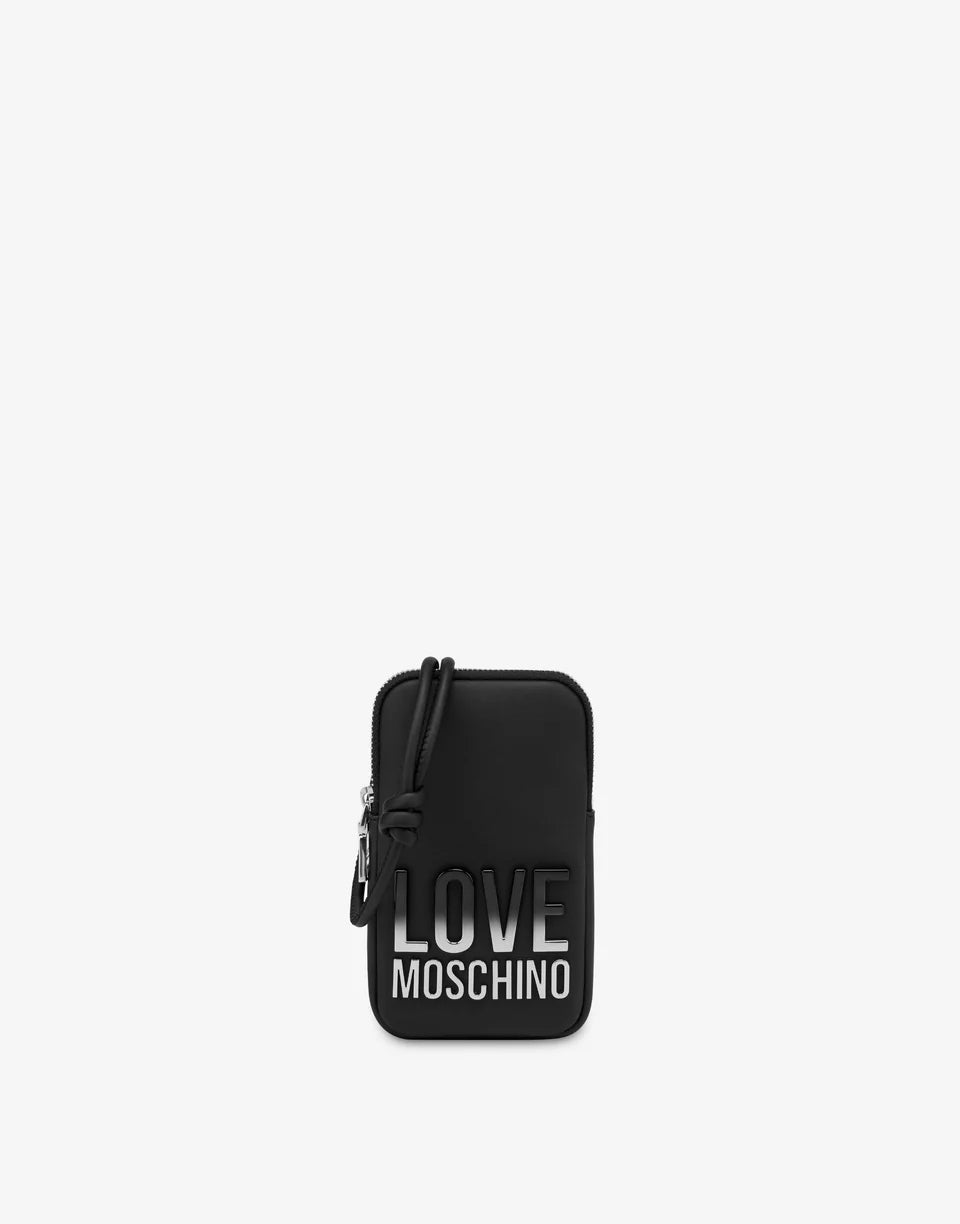 LOVE MOSCHINO PORTACELLULARE CON LOGO SFUMATO
