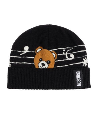 BERRETTO ORSETTO MOSCHINO NERO