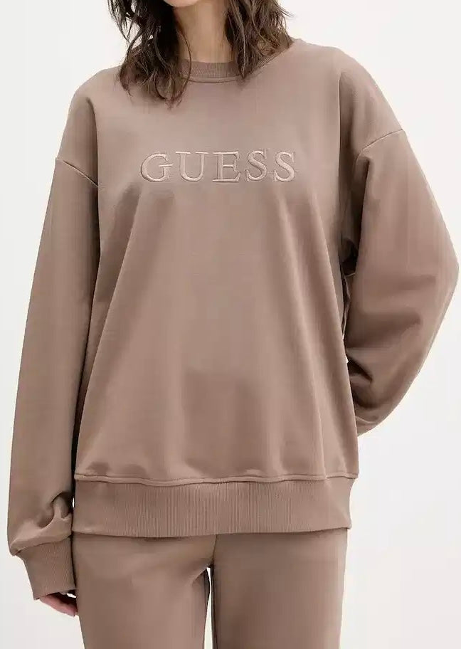 Felpa Girocollo Guess Marrone