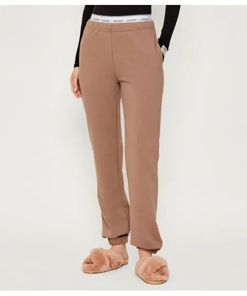 Pantaloni Tuta Beige Guess Bordo Elastico