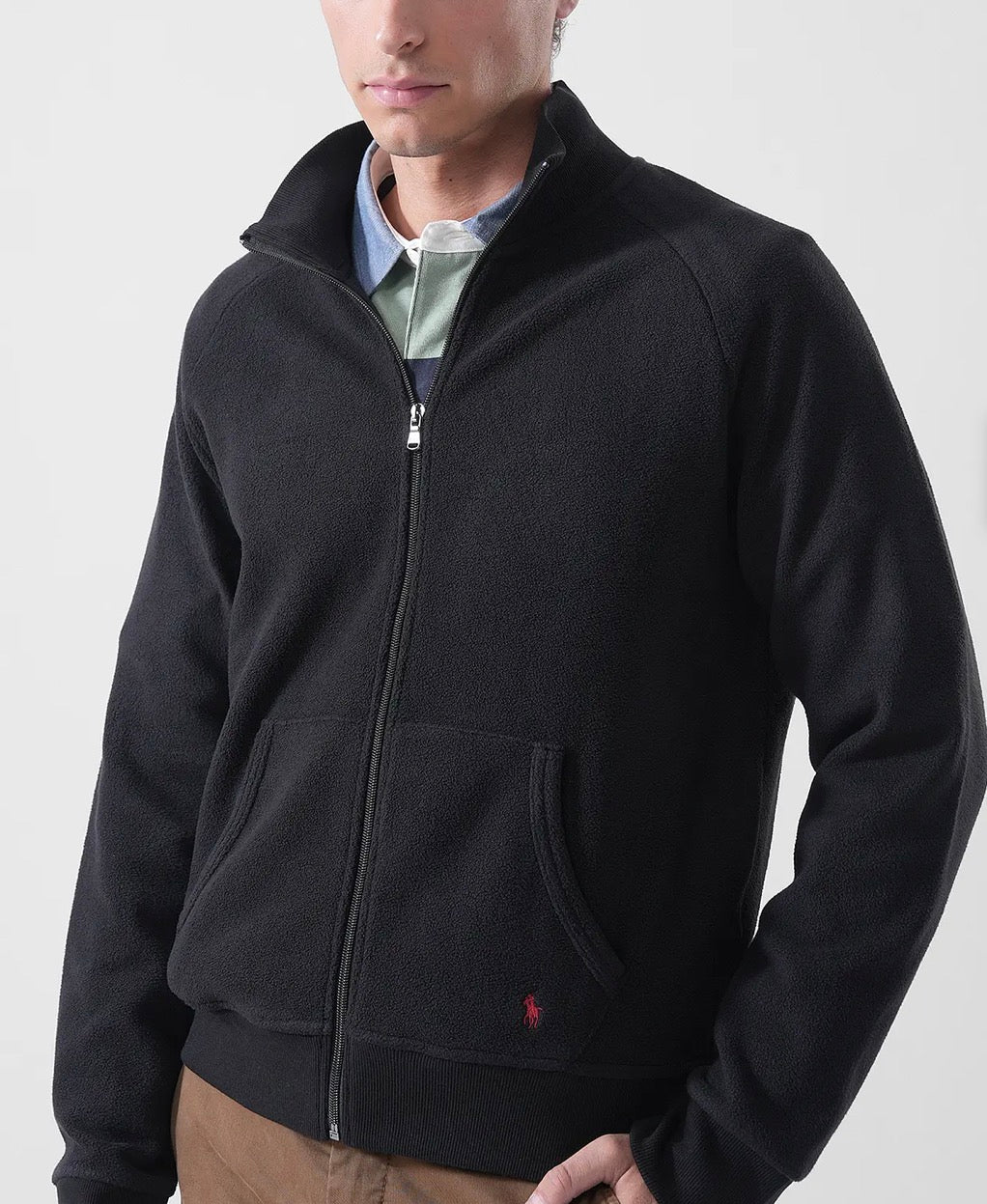 Felpa con cerniera in pile Polo Ralph Lauren Nero
