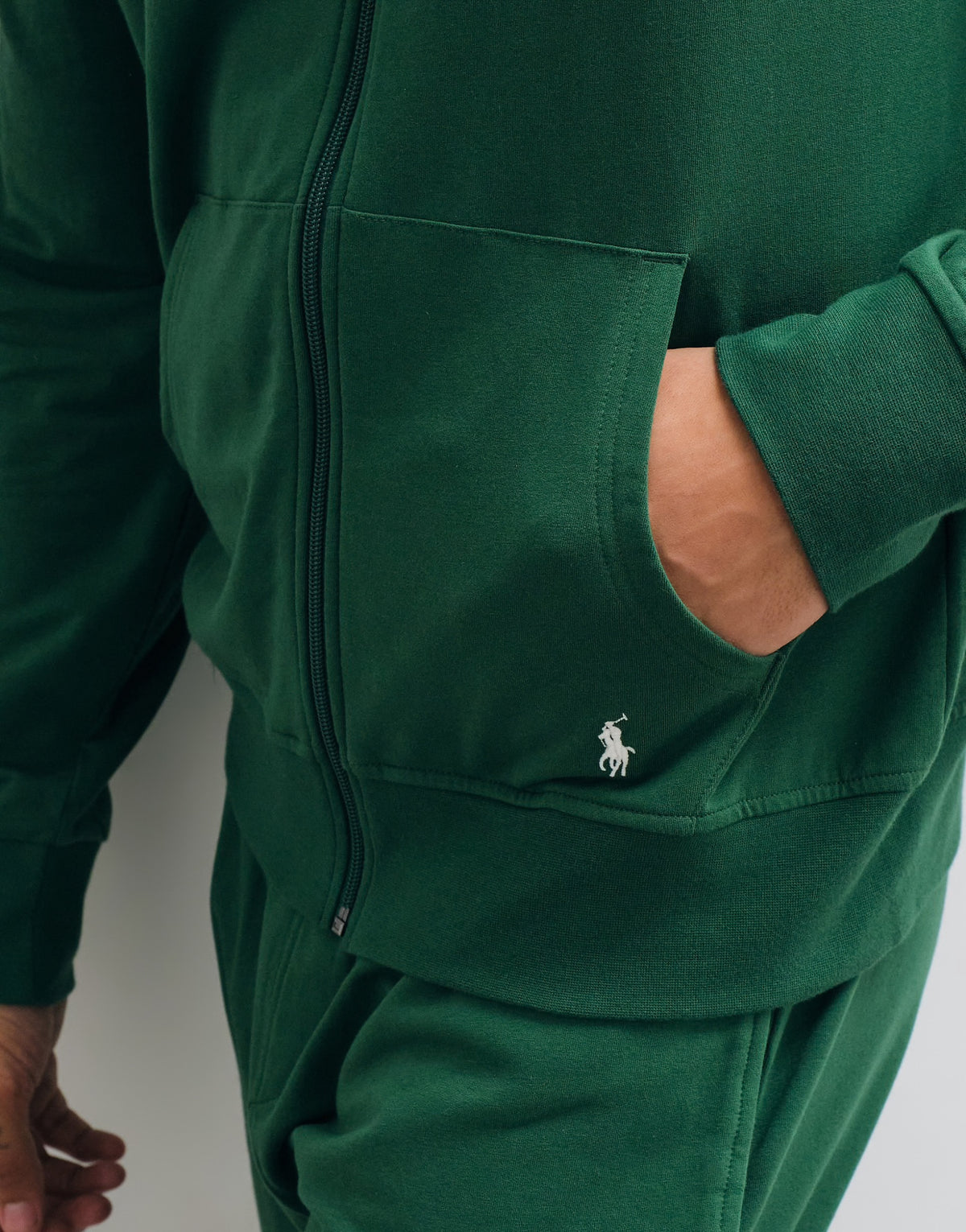 Felpa con Cappuccio e Zip Polo Ralph Lauren Verdone taglia L