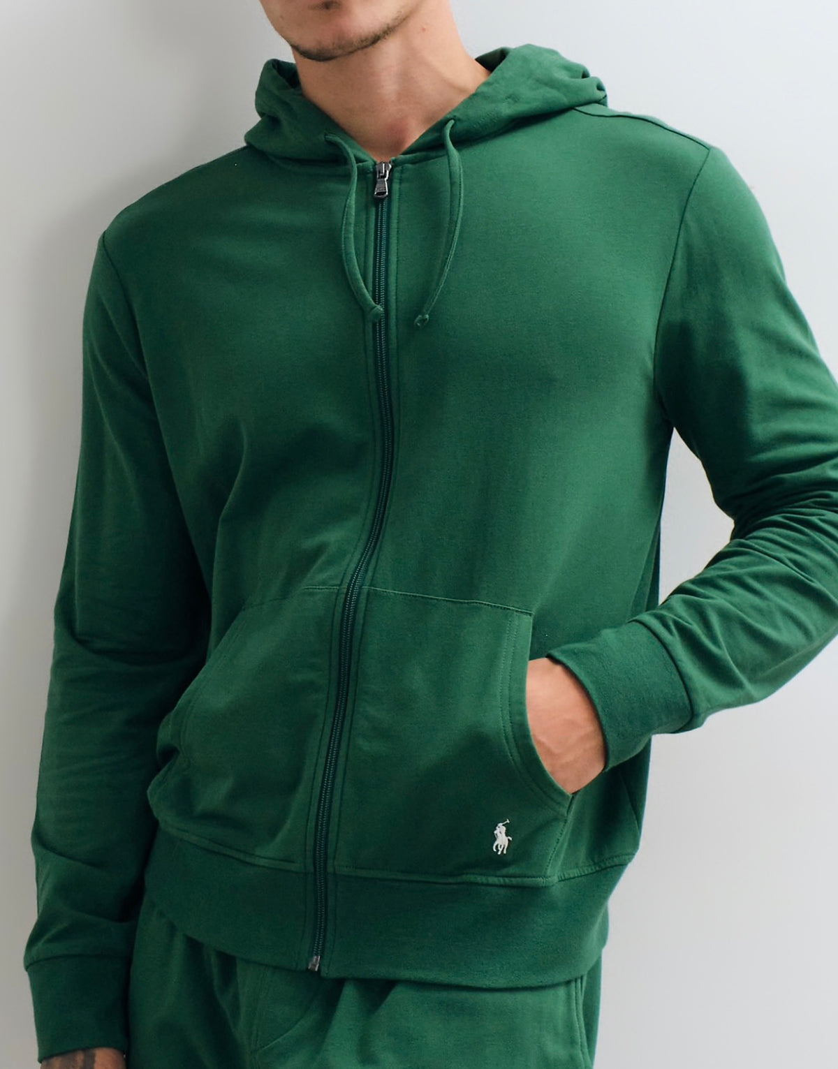 Felpa con Cappuccio e Zip Polo Ralph Lauren Verdone taglia L