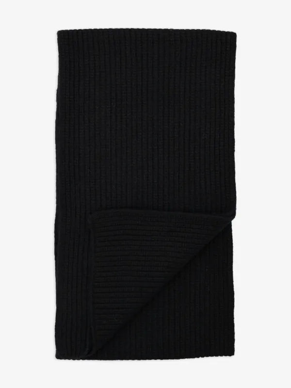 Sciarpa A Coste Nero Polo Ralph Lauren
