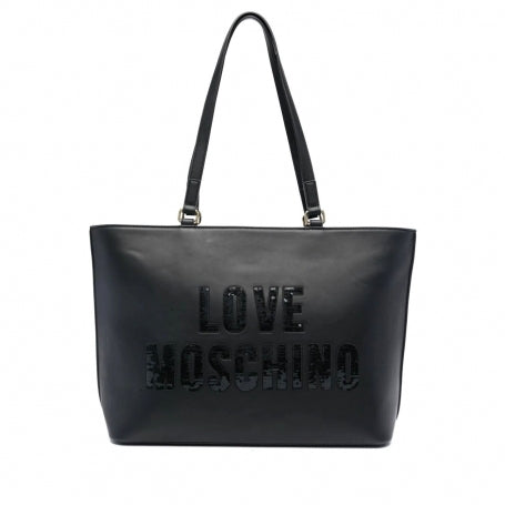 Shopping Bag Paillettes Nera