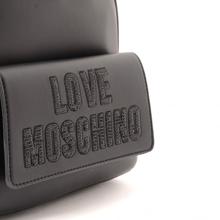 Zaino Paillettes Nero Love Moschino