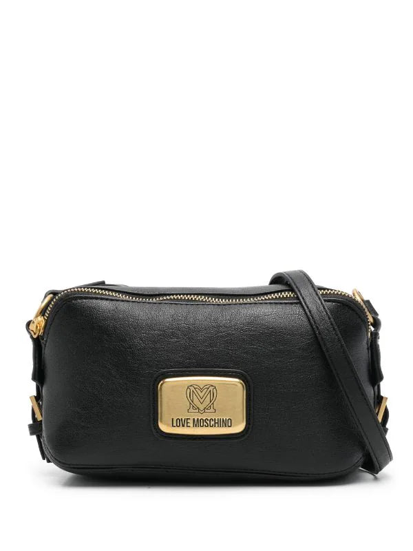 Love Moschino Borsa a spalla con placca logo