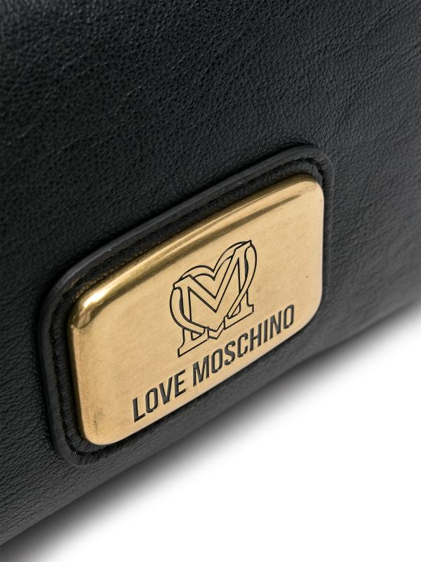 Love Moschino Borsa a spalla con placca logo