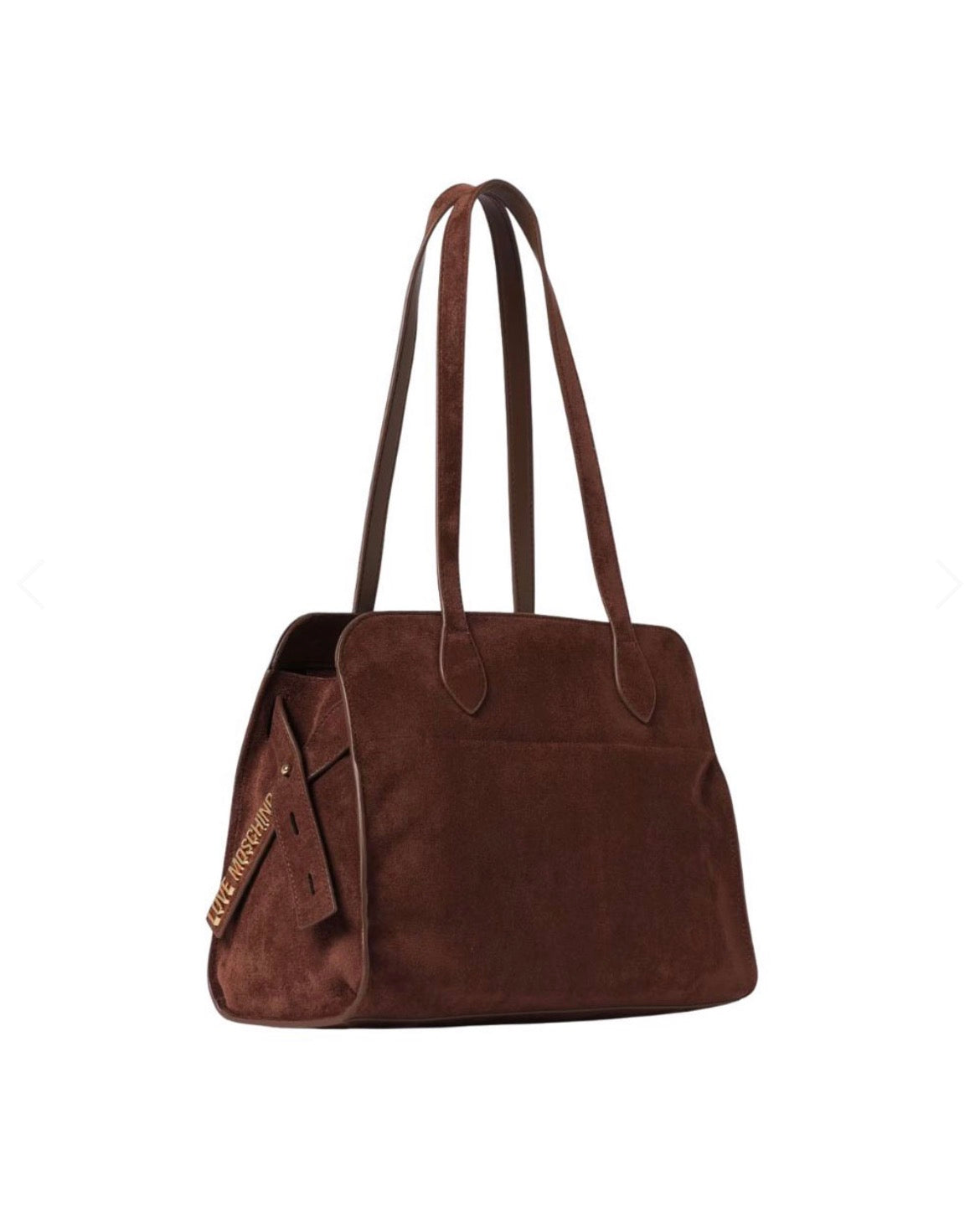 Love Moschino Borsa Suede a Spalla cioccolato