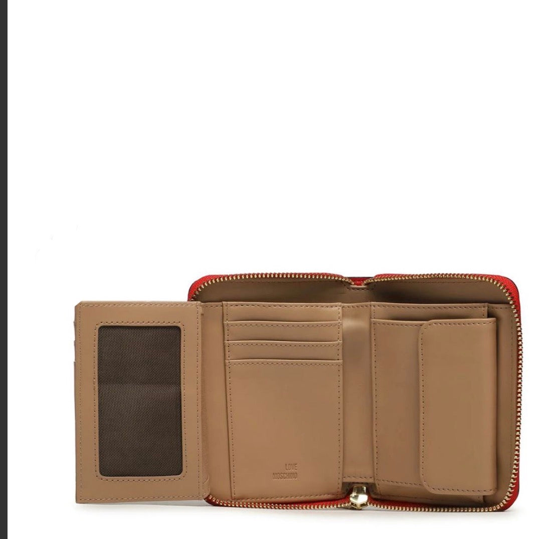 portafoglio rosso Love Moschino