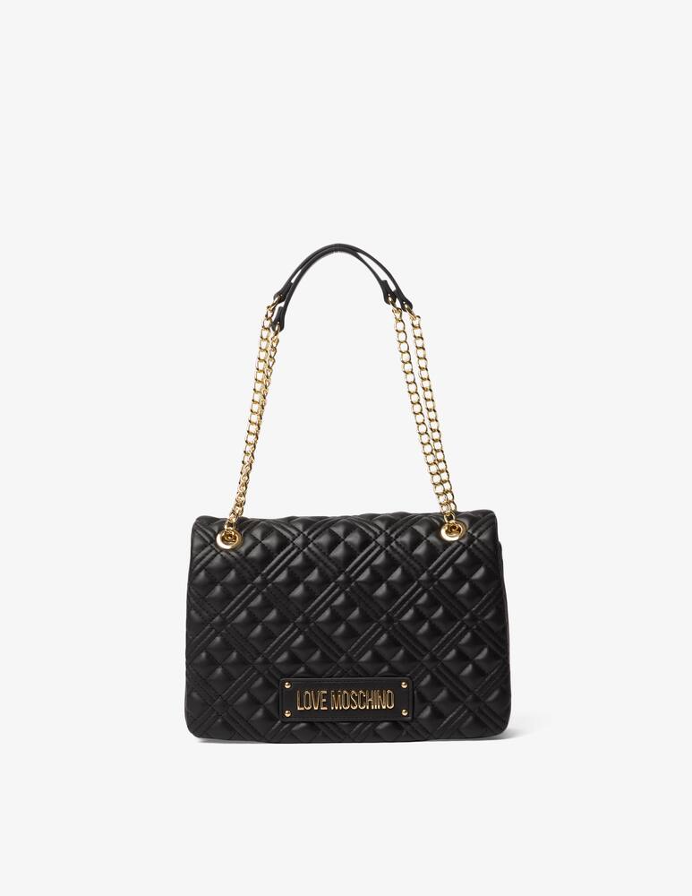 BORSA A SPALLA NERO QUILTED LOVE MOSCHINO