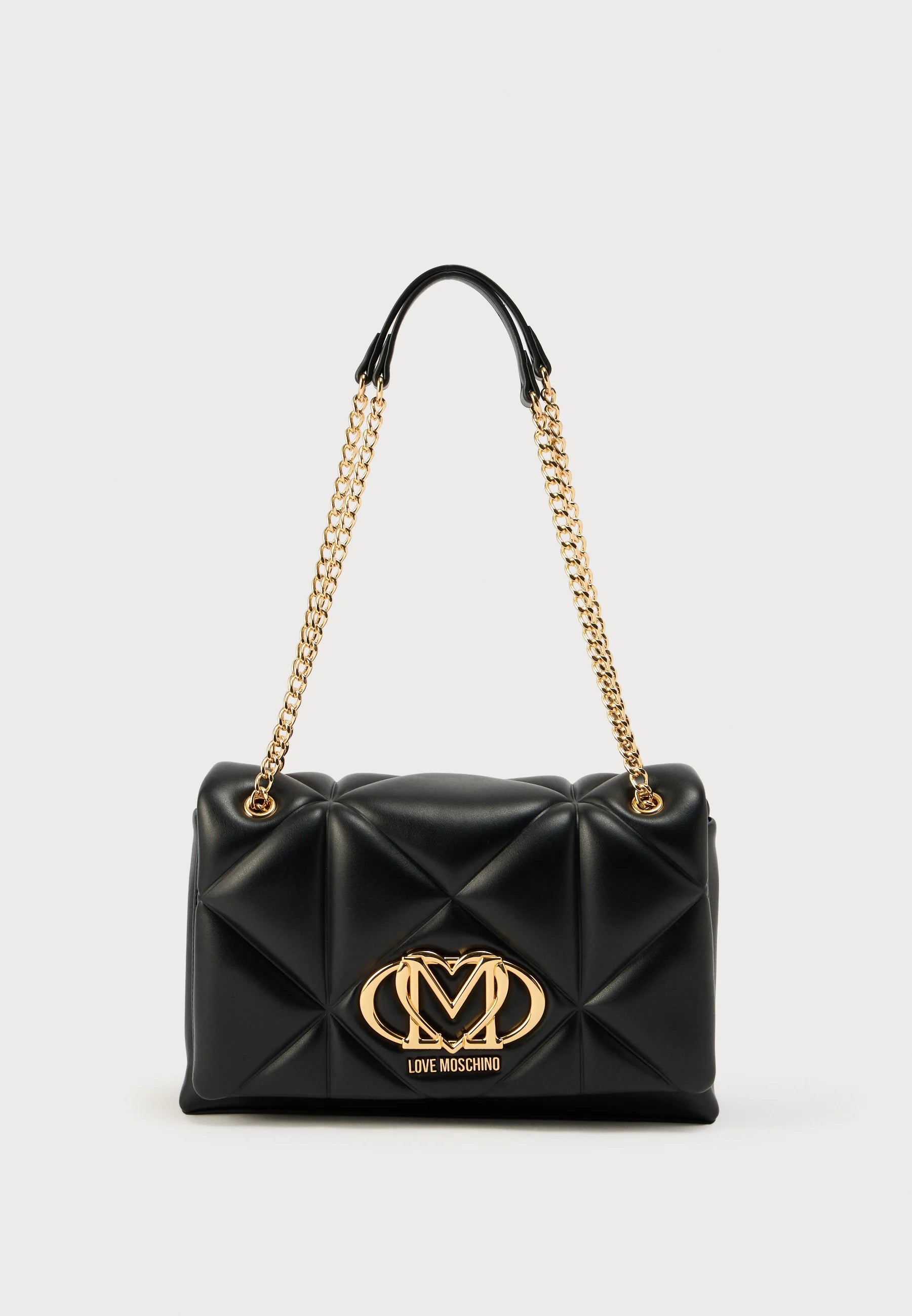BORSA A SPALLA EMBOSSED NERO LOVE MOSCHINO