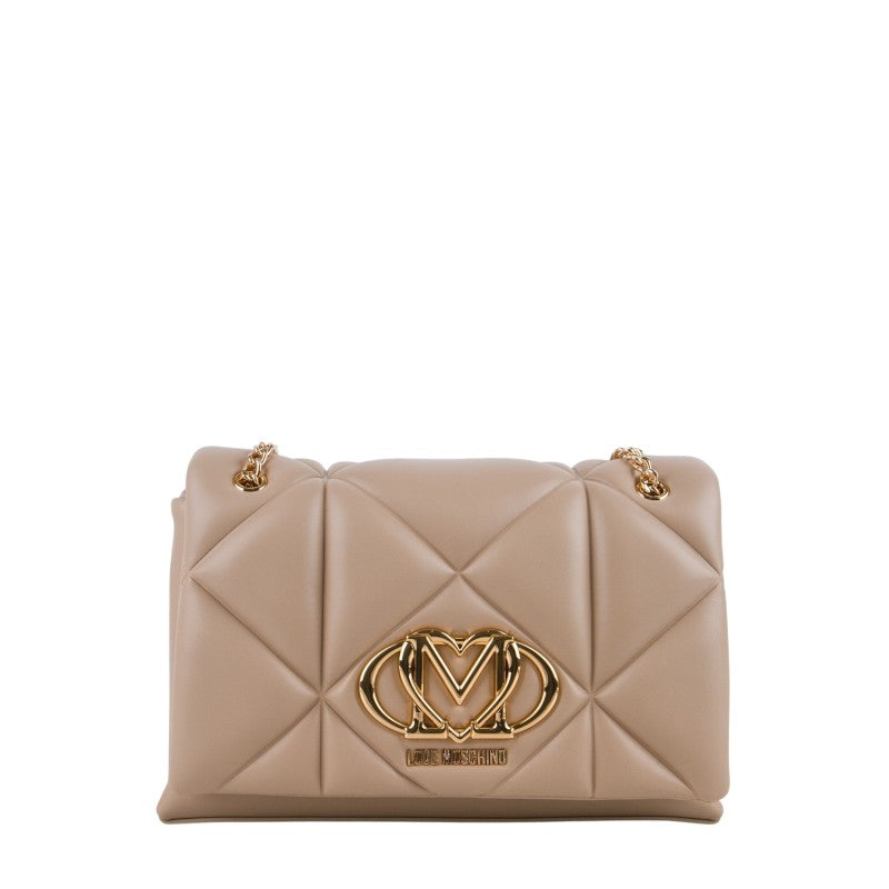 Borsa Embossed a Spalla Taupe