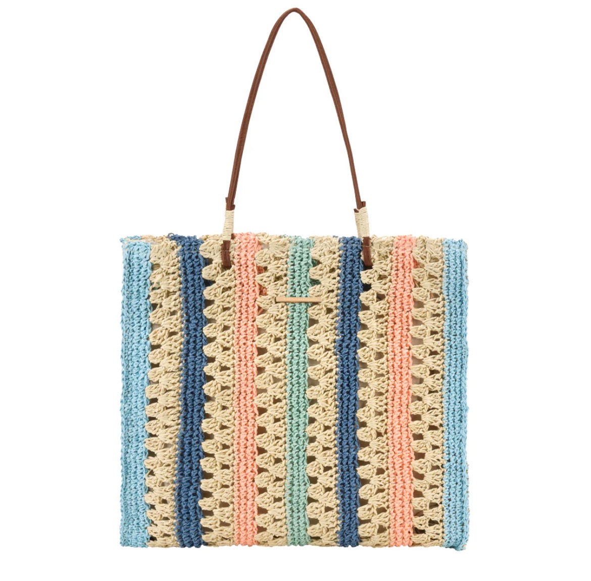 BORSA IN PAGLIA CROCHET TONI PASTELLO EMANUELA BIFFOLI