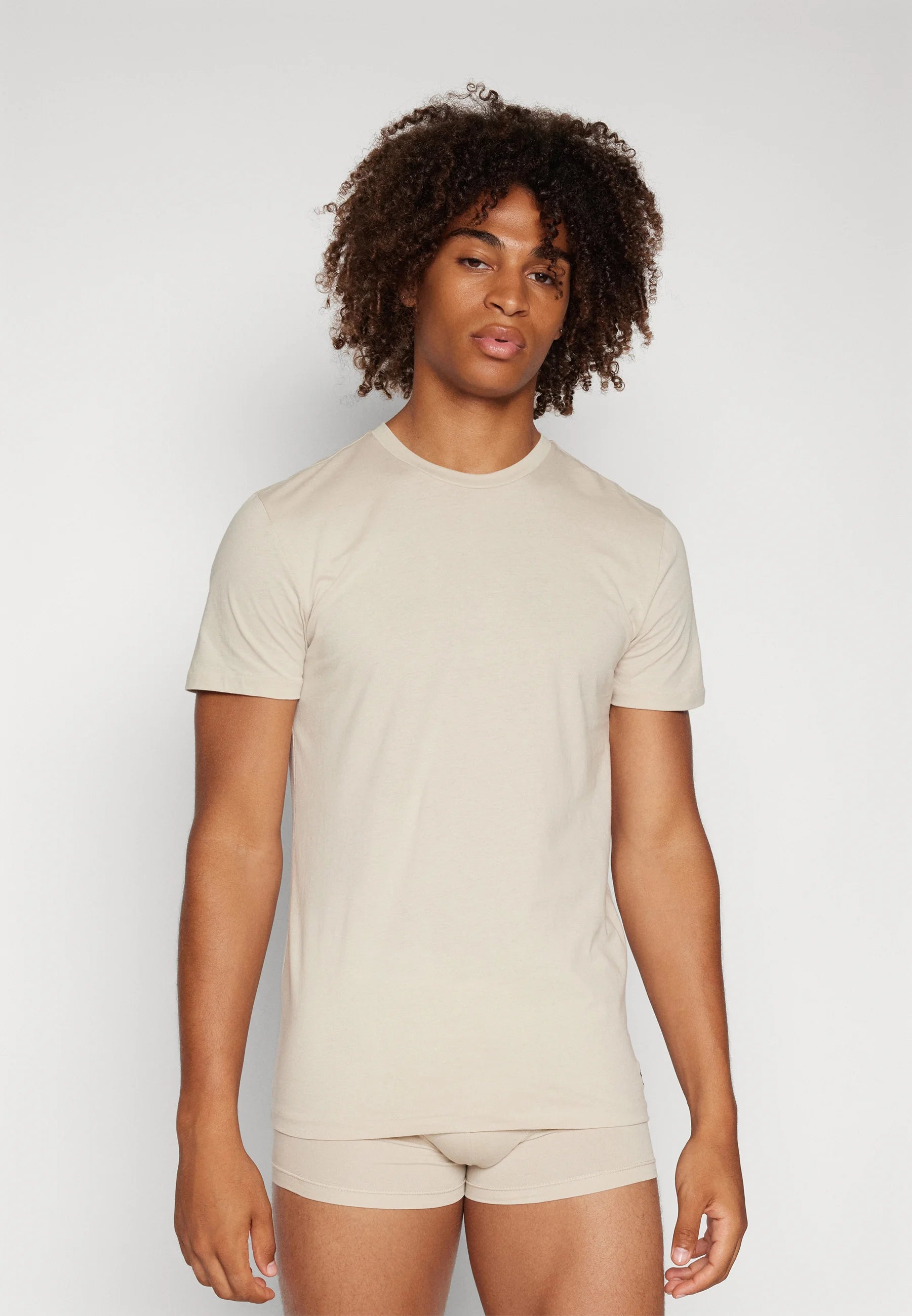 POLO RALPH LAUREN CREW 3 PACK - MAGLIETTA INTIMA - GREY/CHARCOAL HEATHER/BLACK