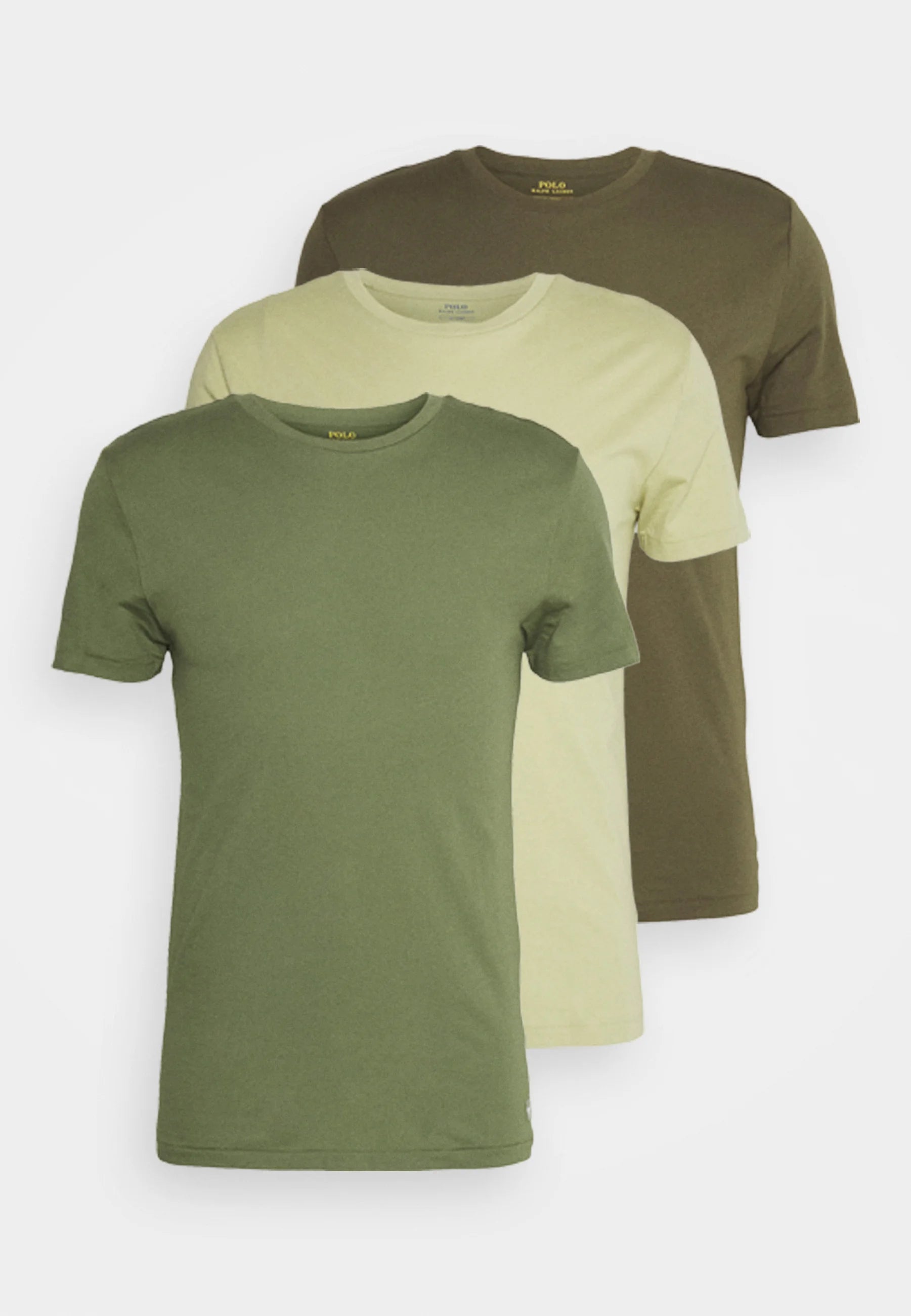 POLO RALPH LAUREN CREW 3 PACK - MAGLIETTA INTIMA - OLIVE/GARDEN TRAIL/CANOPY OLIVE