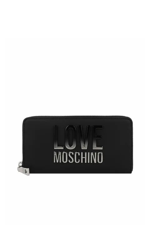 LOVE MOSCHINO PORTAFOGLIO NERO LOGO SFUMATO