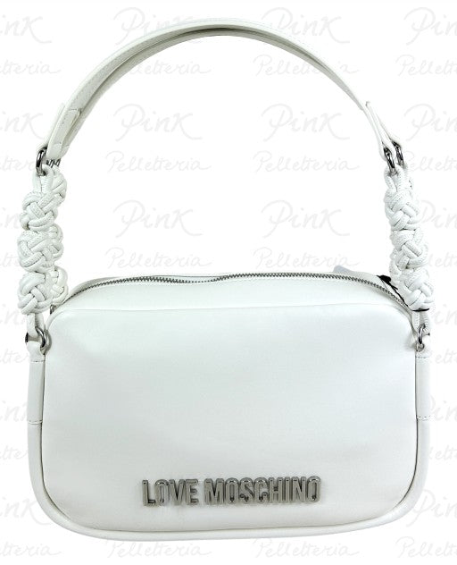 LOVE MOSCHINO BORSA A DUE MANICI BIANCA