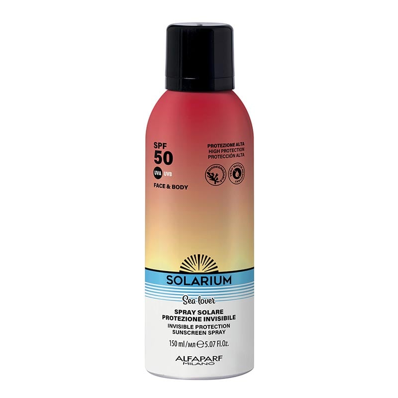 SOLARIUM SPF 50 Bombola 150ml SPRAY SOLARE PROTEZIONE INVISIBILE Viso & Corpo