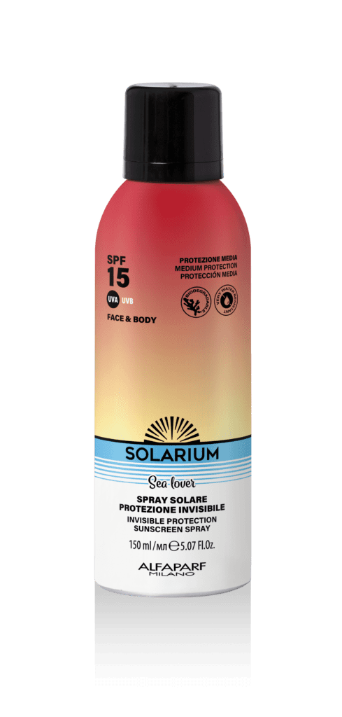 SOLARIUM SPF 15 150ml SPRAY SOLARE PROTEZIONE INVISIBILE Viso & Corpo