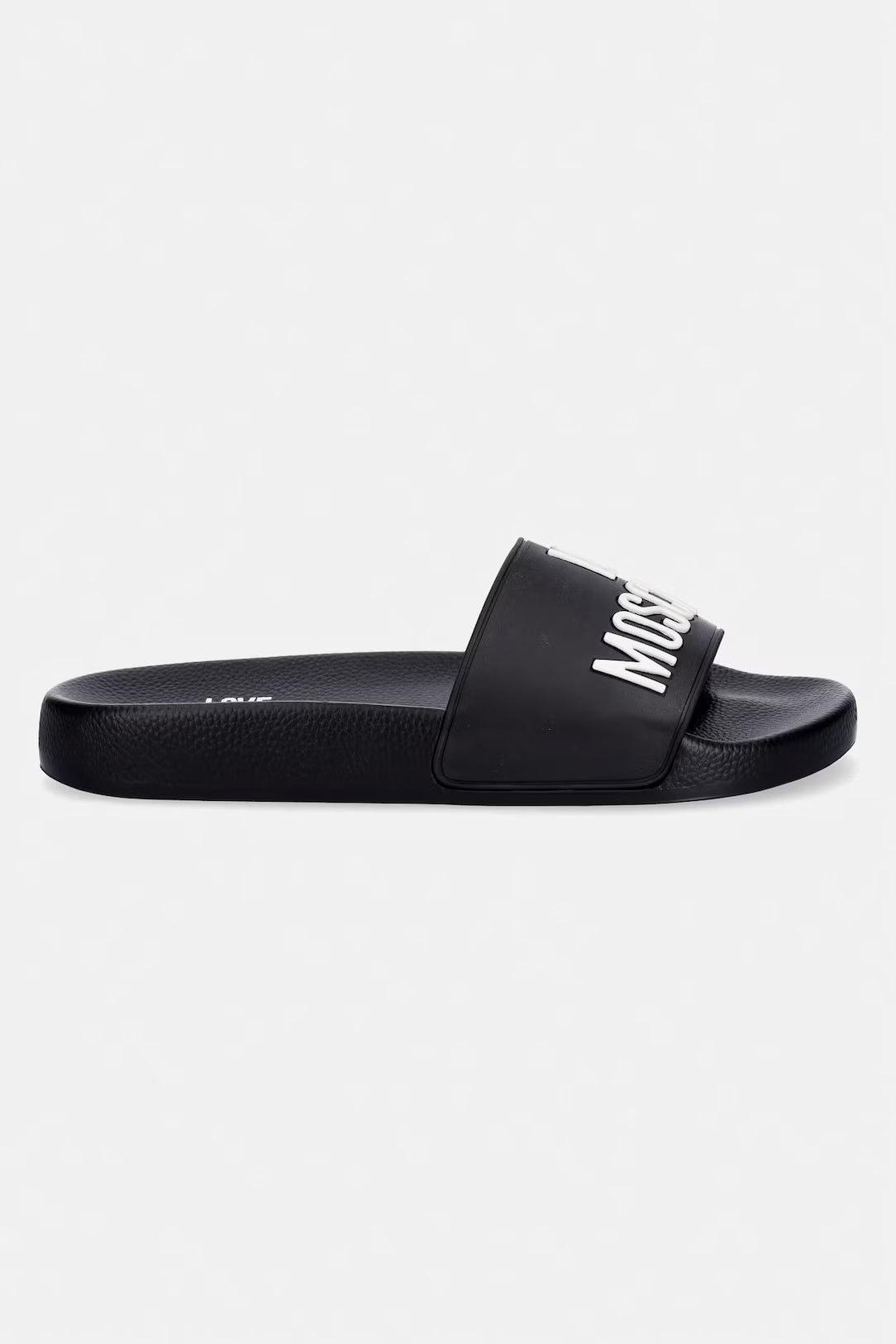 LOVE MOSCHINO SLIDE SANDALS BLACK