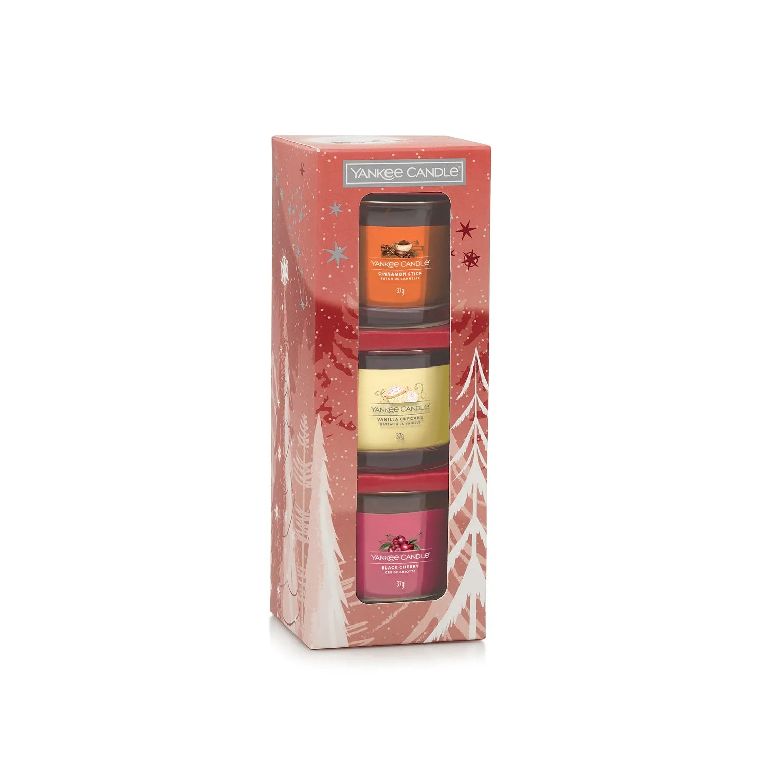 Set 3 candele Natale in vasetto Yankee Candle con confezione regalo