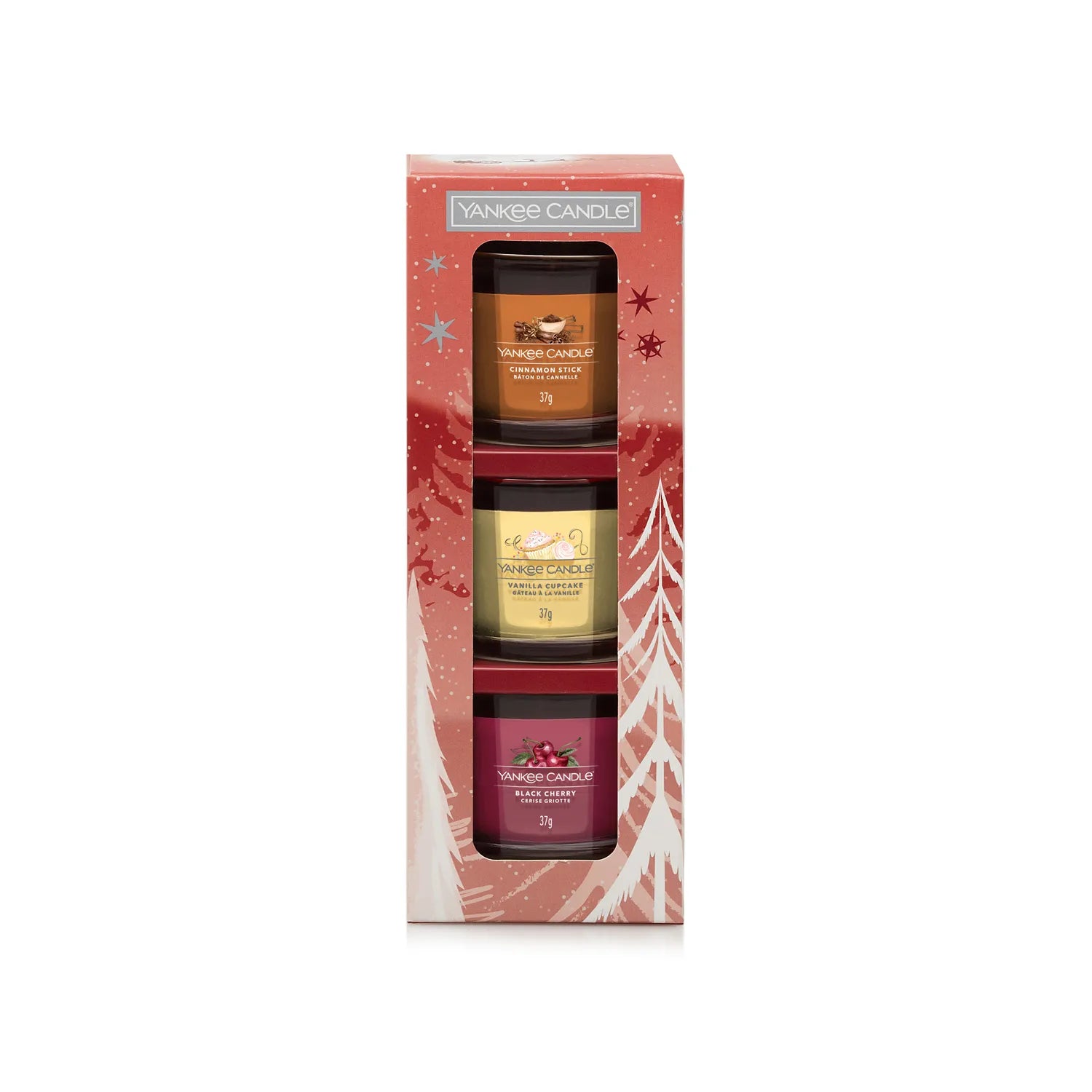 Set 3 candele Natale in vasetto Yankee Candle con confezione regalo