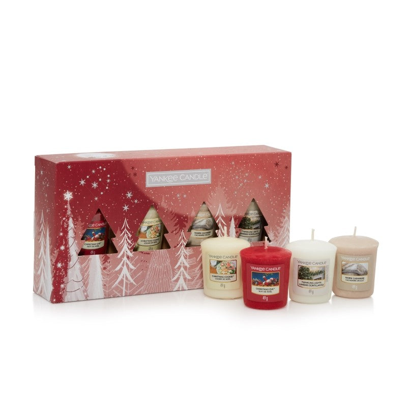Confezione Regalo Natale 4 candele piccole Yankee Candle