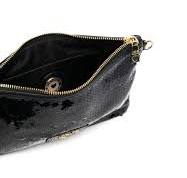 LOVE MOSCHINO Pochette Paillettes Nero + PU NERO