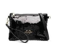LOVE MOSCHINO Pochette Paillettes Nero + PU NERO