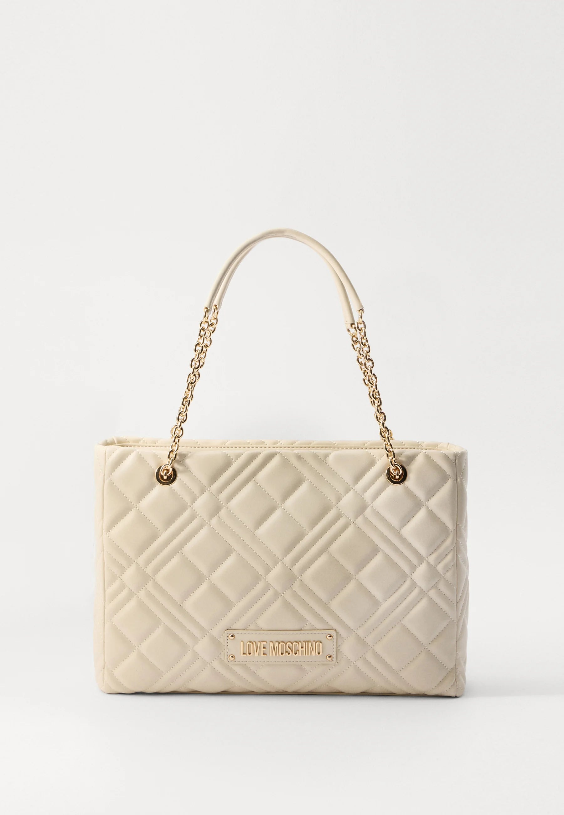 LOVE MOSCHINO BORSA QUILTED PU AVORIO