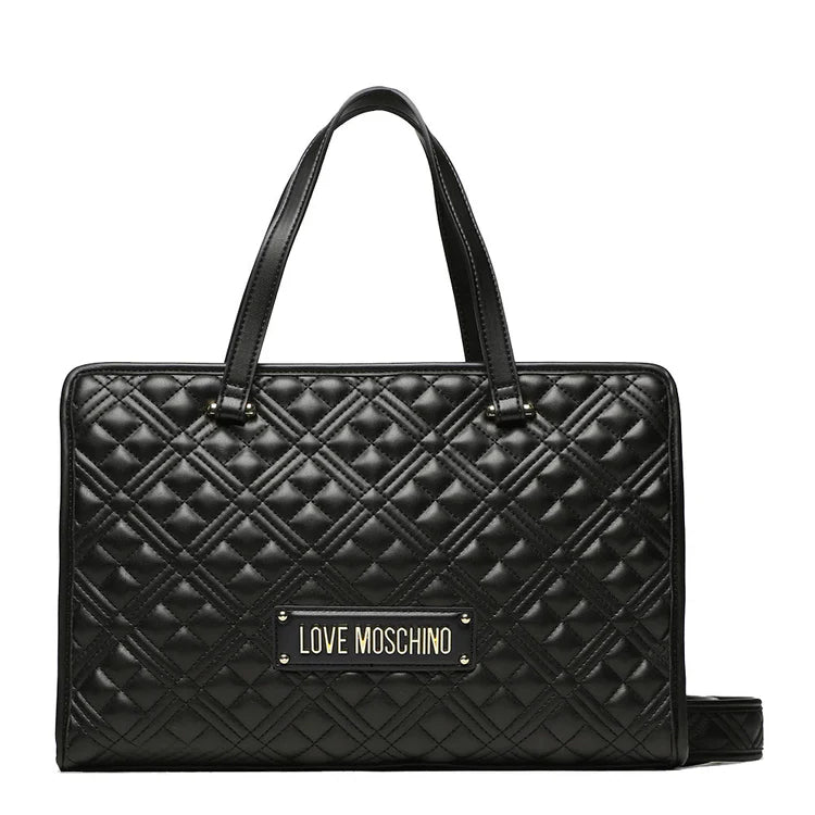 LOVE MOSCHINO BORSA A MANO CON TRACOLLA NERA