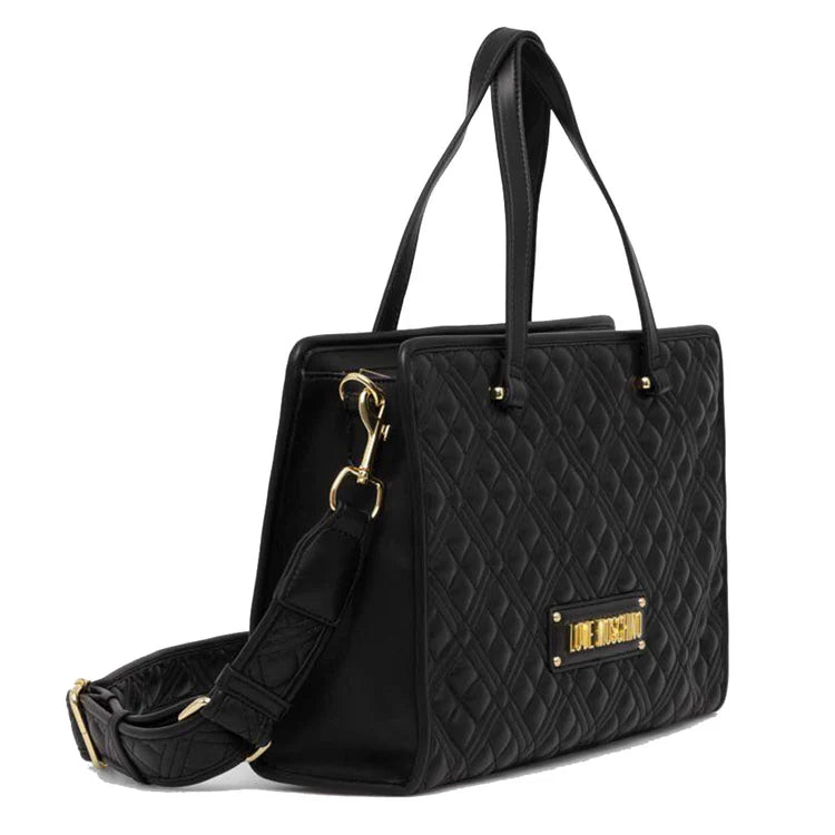 LOVE MOSCHINO BORSA A MANO CON TRACOLLA NERA