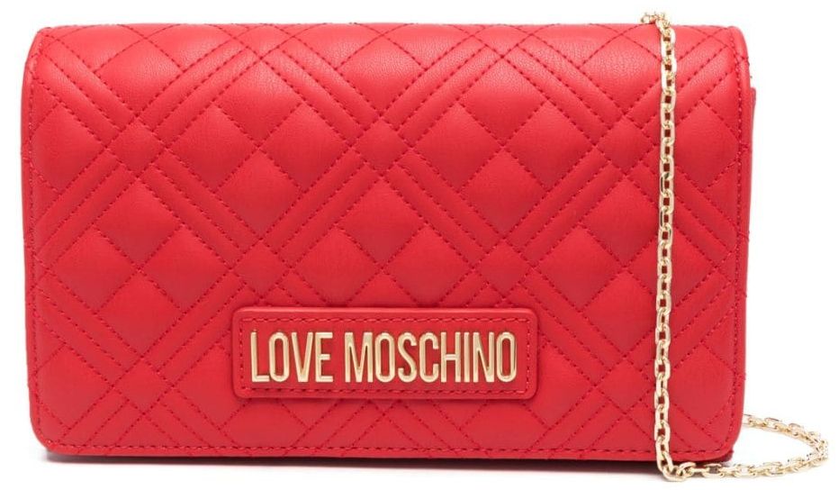 LOVE MOSCHINO BORSA TRACOLLA TRAPUNTATA ROSSA