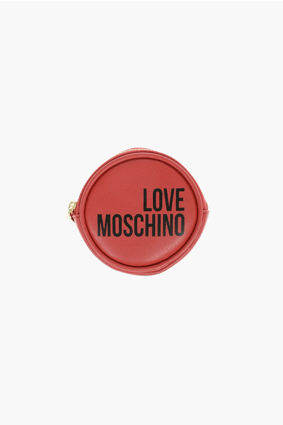 LOVE MOSCHINO PORTAMONETE ROTONDO IN SIMILPELLE PER BORSE CON MOSCHETTONE