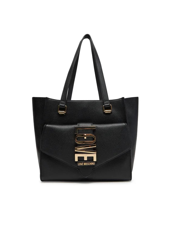 LOVE MOSCHINO BORSA A SPALLA PU NERO