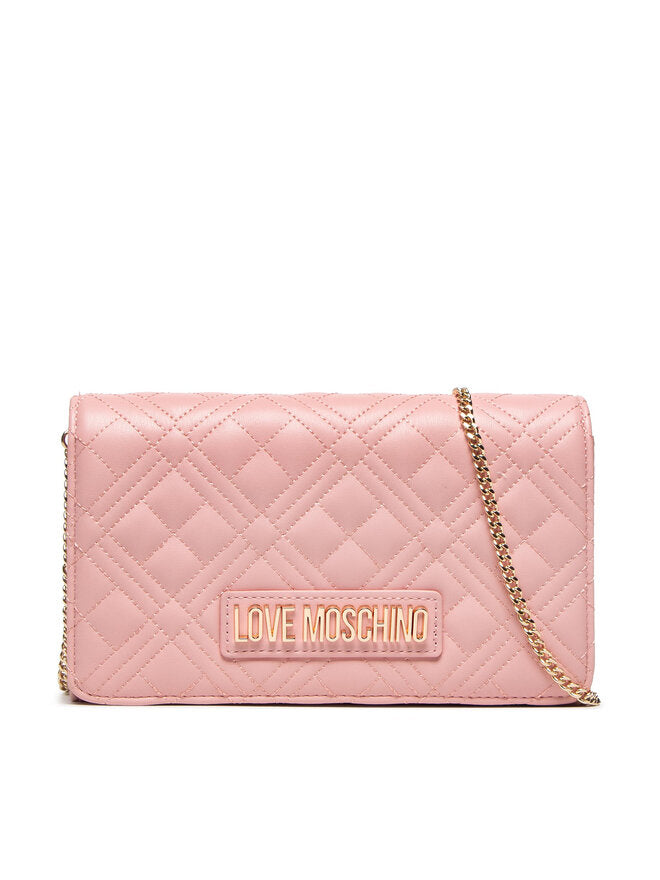 LOVE MOSCHINO BORSA ROSA CON TRACOLLA CATENELLA