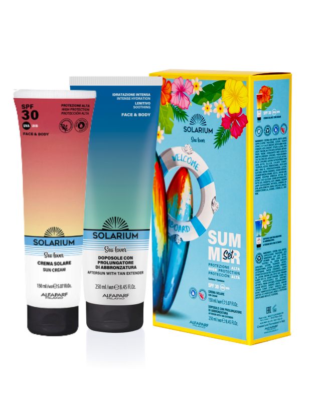 SOLARIUM Summer Set Crema Solare+ doposole con prolungatore abbronzatura Viso Corpo SPF30