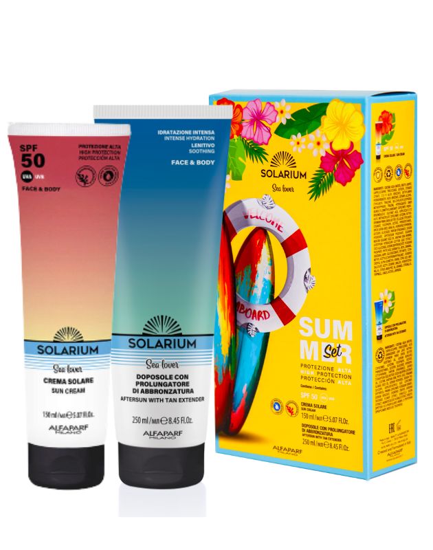 SOLARIUM Crema Solare+ Doposole con prolungatore abbronzatura Summer Set Viso e Corpo SPF 50