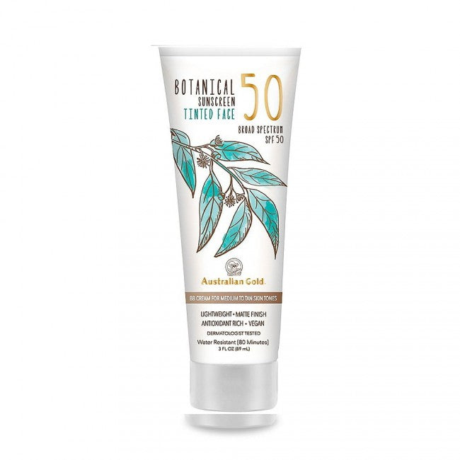 Australian Gold BOTANICAL SUNSCREEN TINTED FACE SPF 50    88ml.