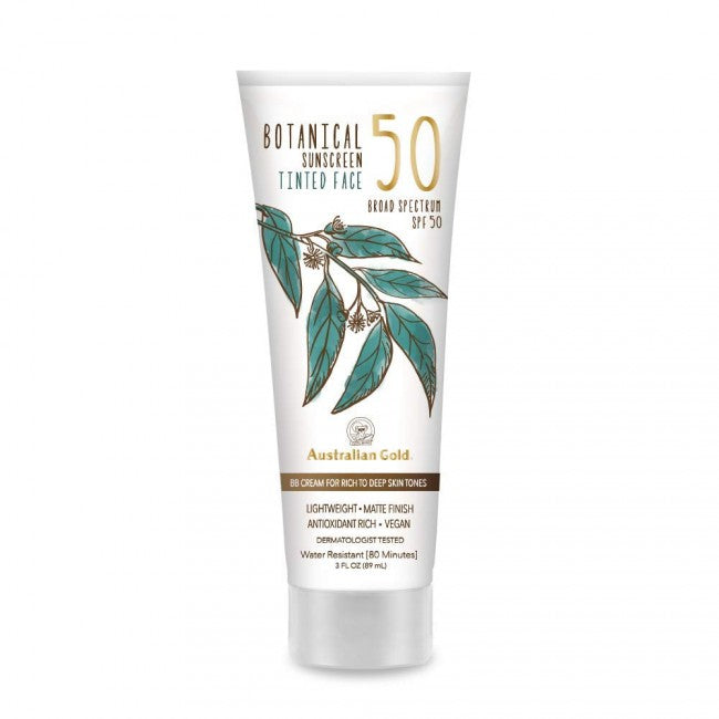 Australian Gold BOTANICAL SUNSCREEN TINTED FACE SPF 50    88ml.